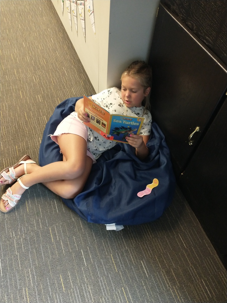 A child reading a book.