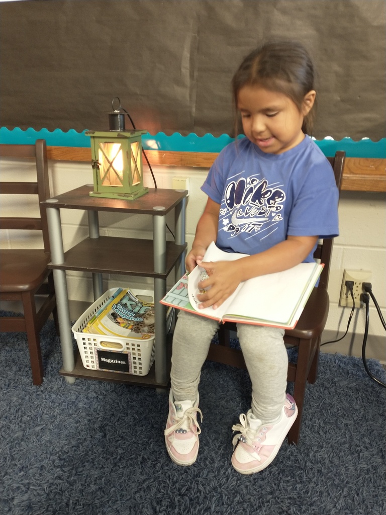 A child reading a book.