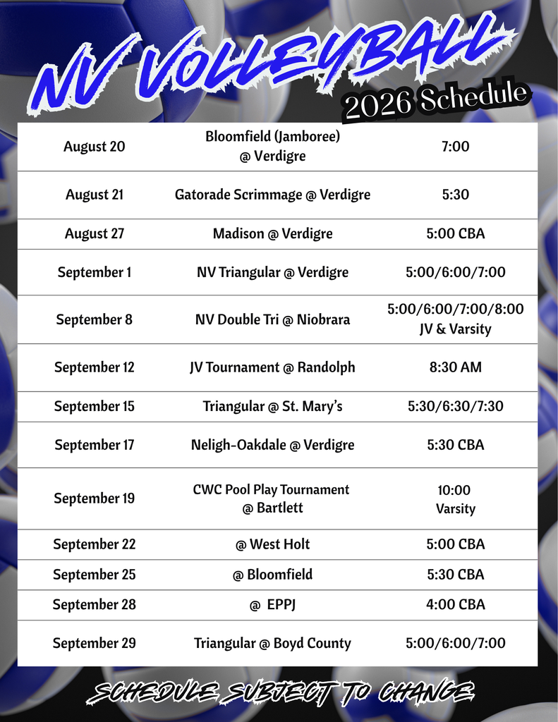 2026 VB Schedule