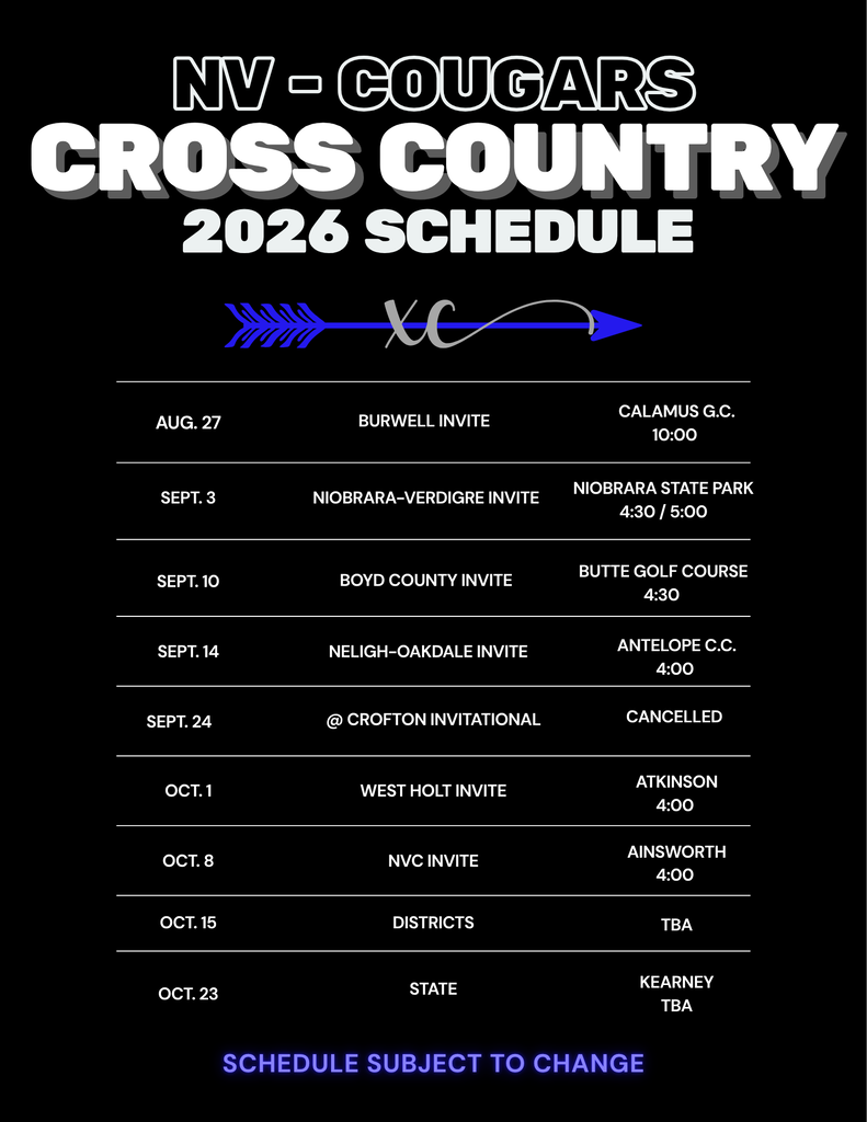 XC 2026 Schedule