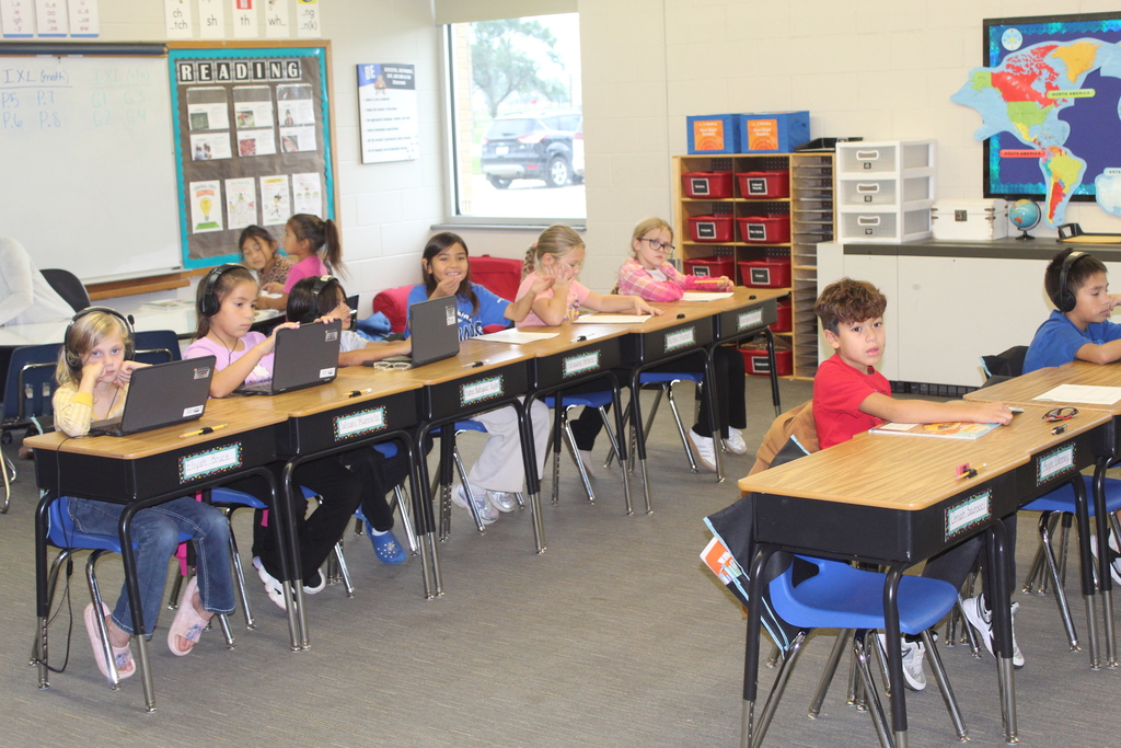 working hard in the classroom