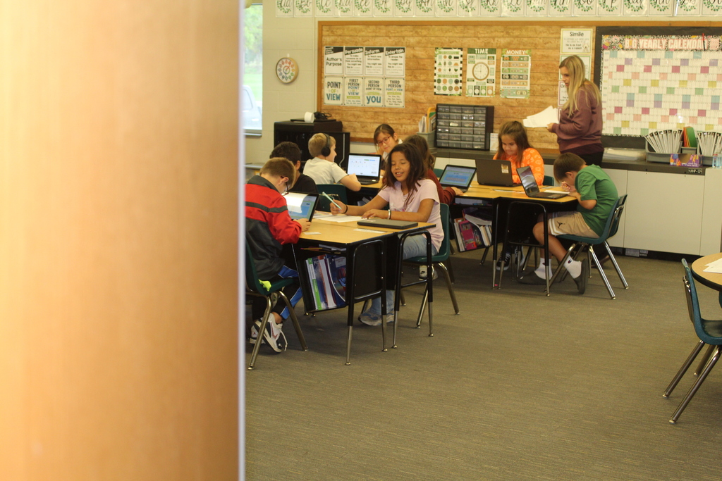 Elementary Students hard at work