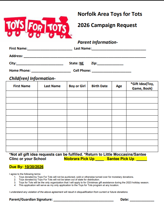 Toys for Tots Application