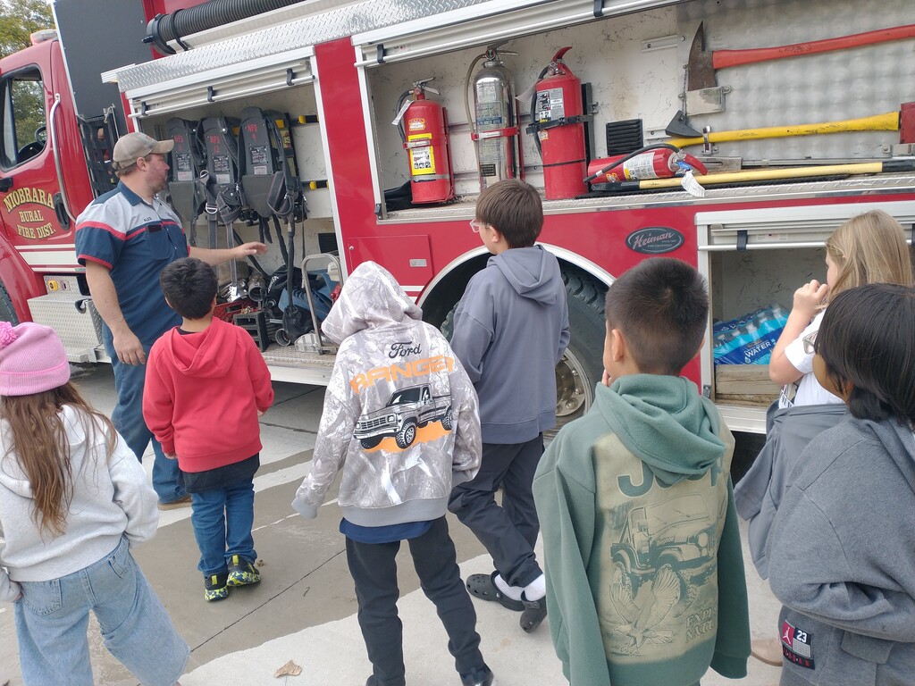 kids at a fire station