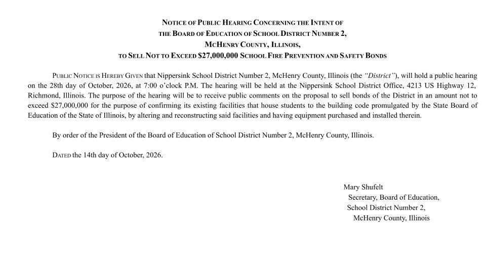 Bond Notice Hearing