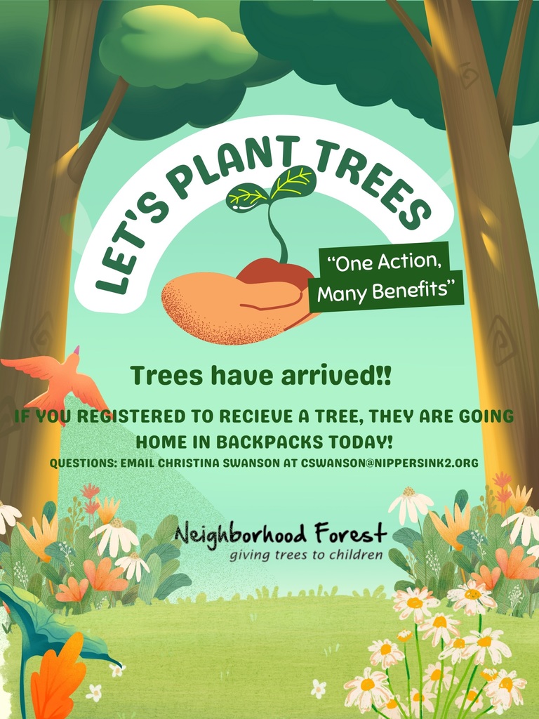 Green Illustrative Let's Plant Trees Poster (1)