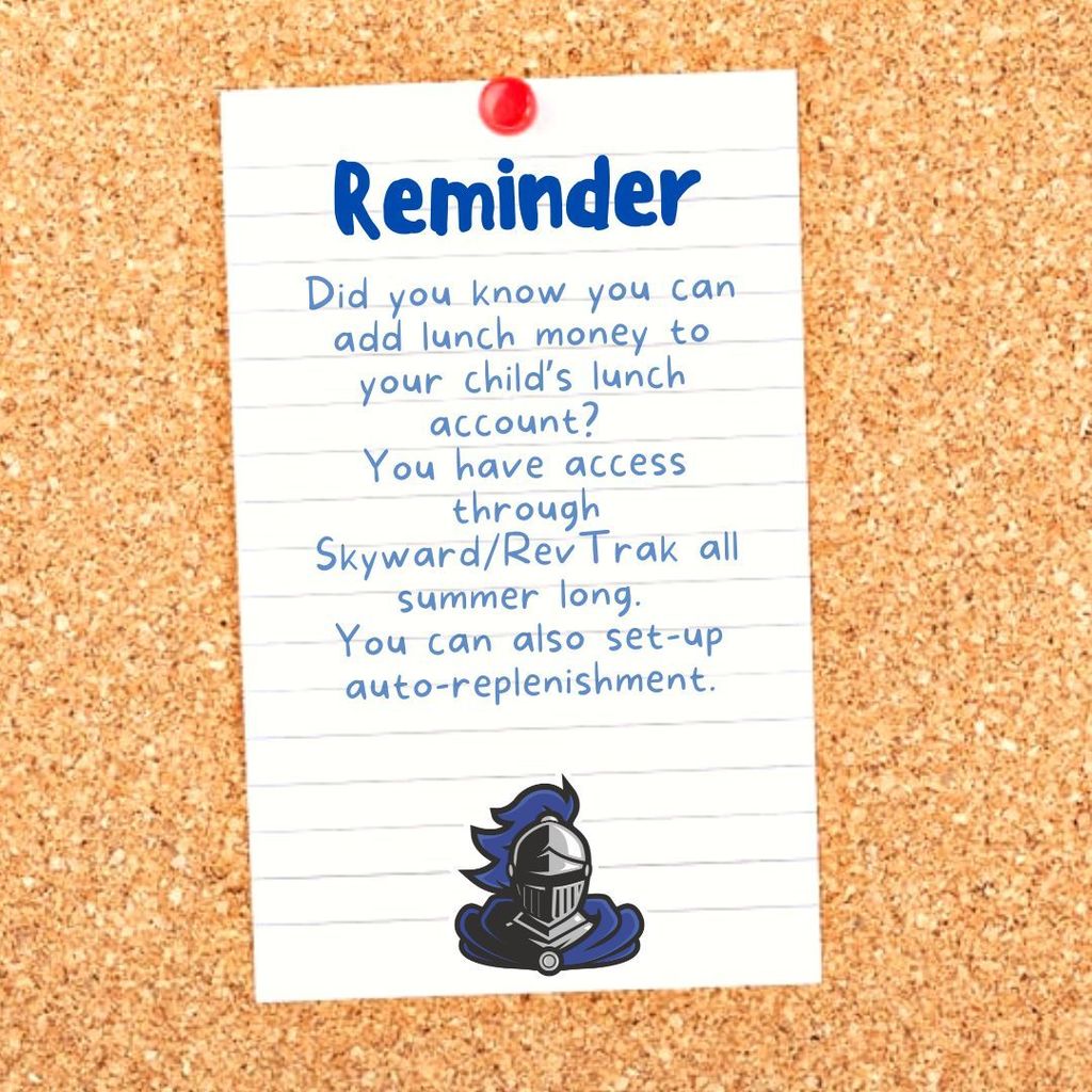 NMS Lunch Reminders