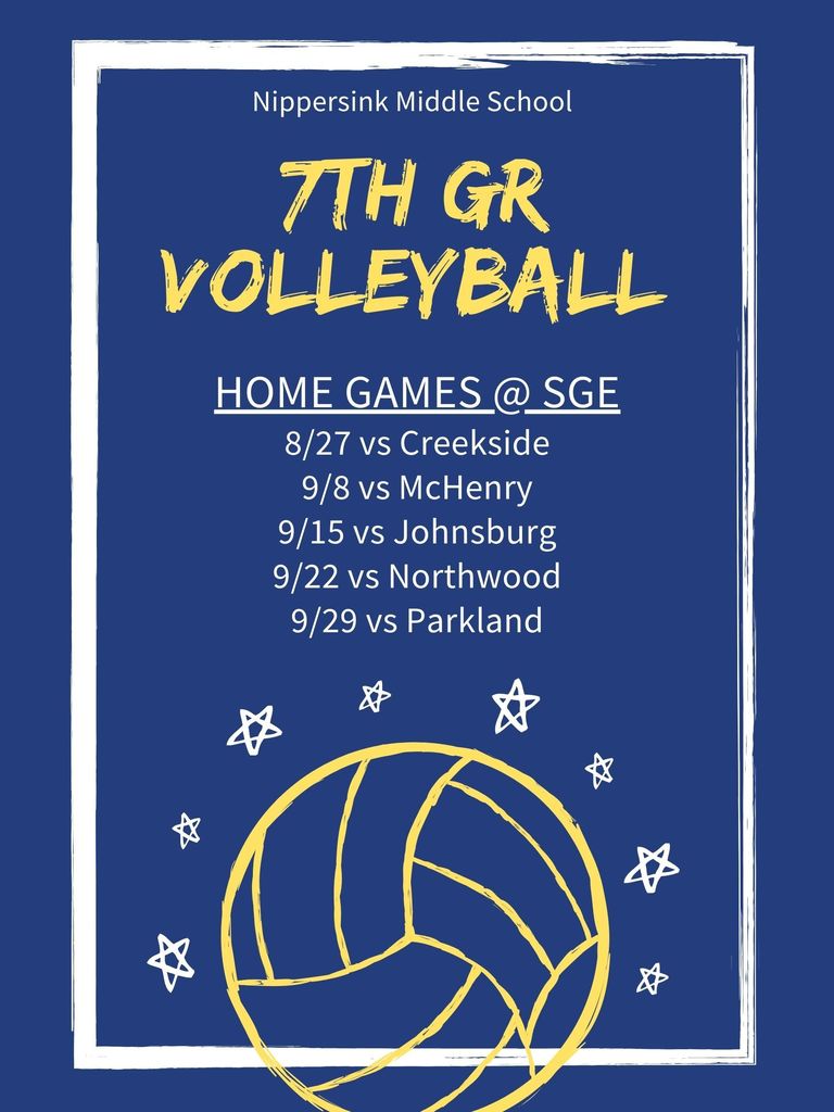7th Gr GVB Home Schedule