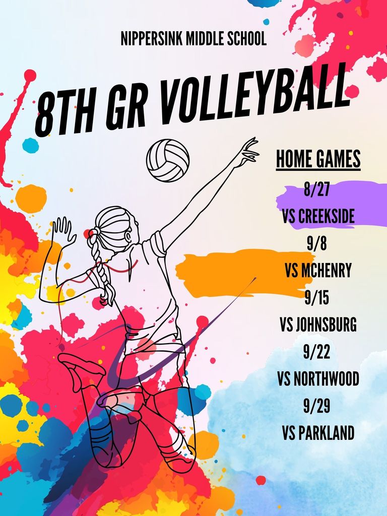 8th Gr GVB Home Schedule