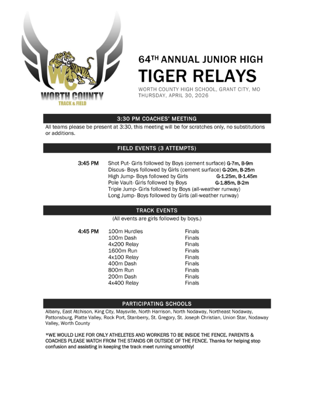 tiger relays info