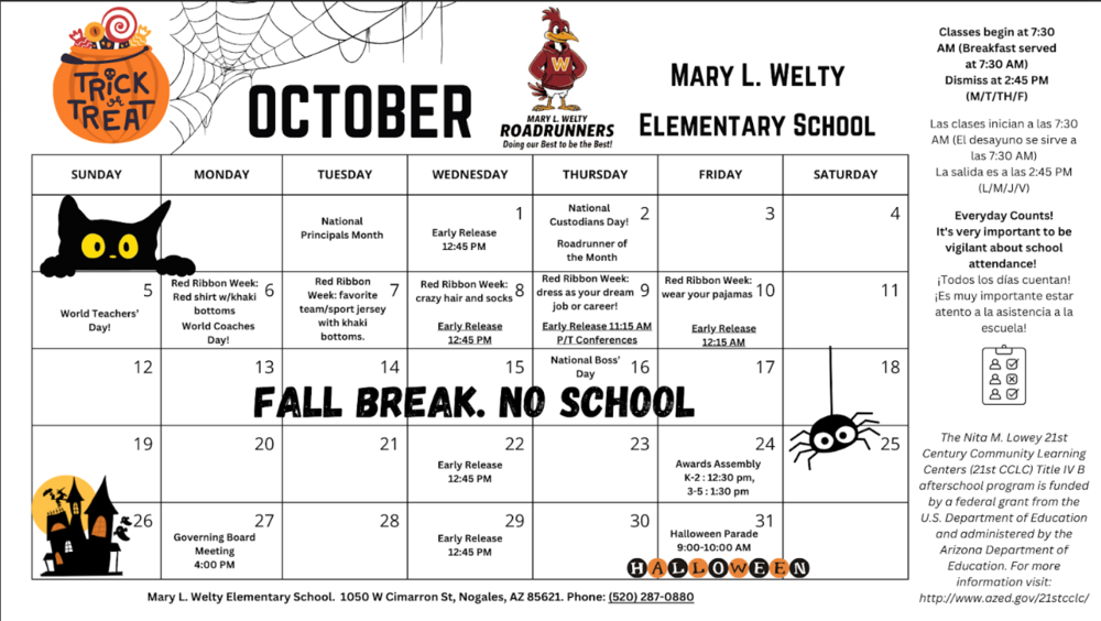 October Calendar