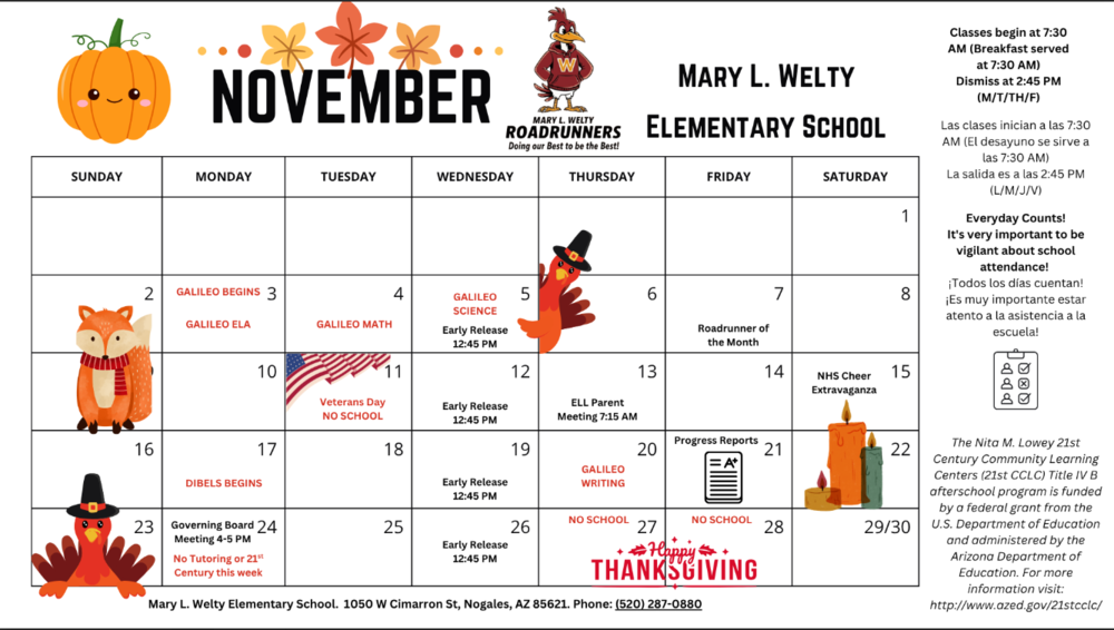 November Calendar