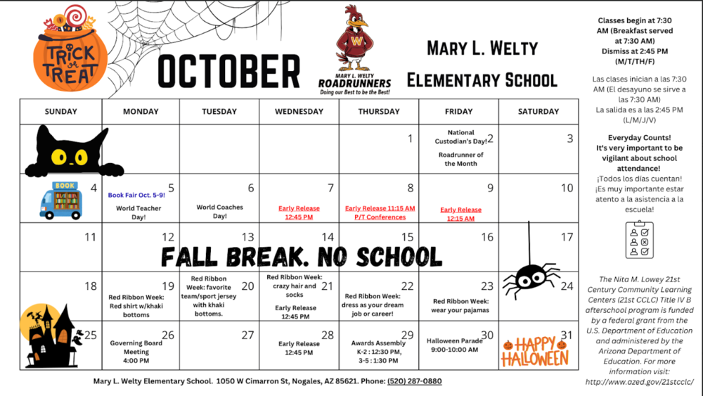 October Calendar