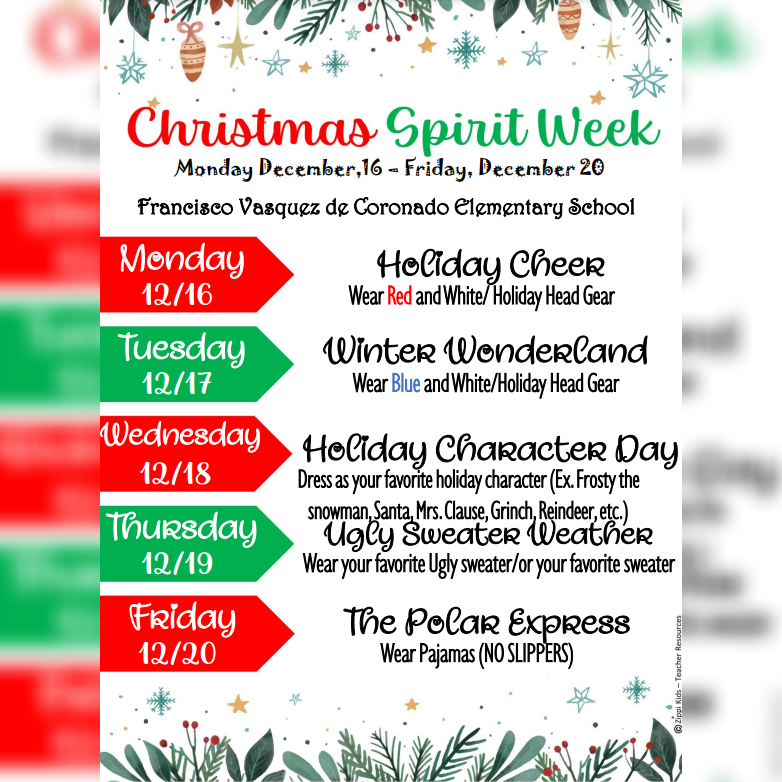 Christmas Spirit Week