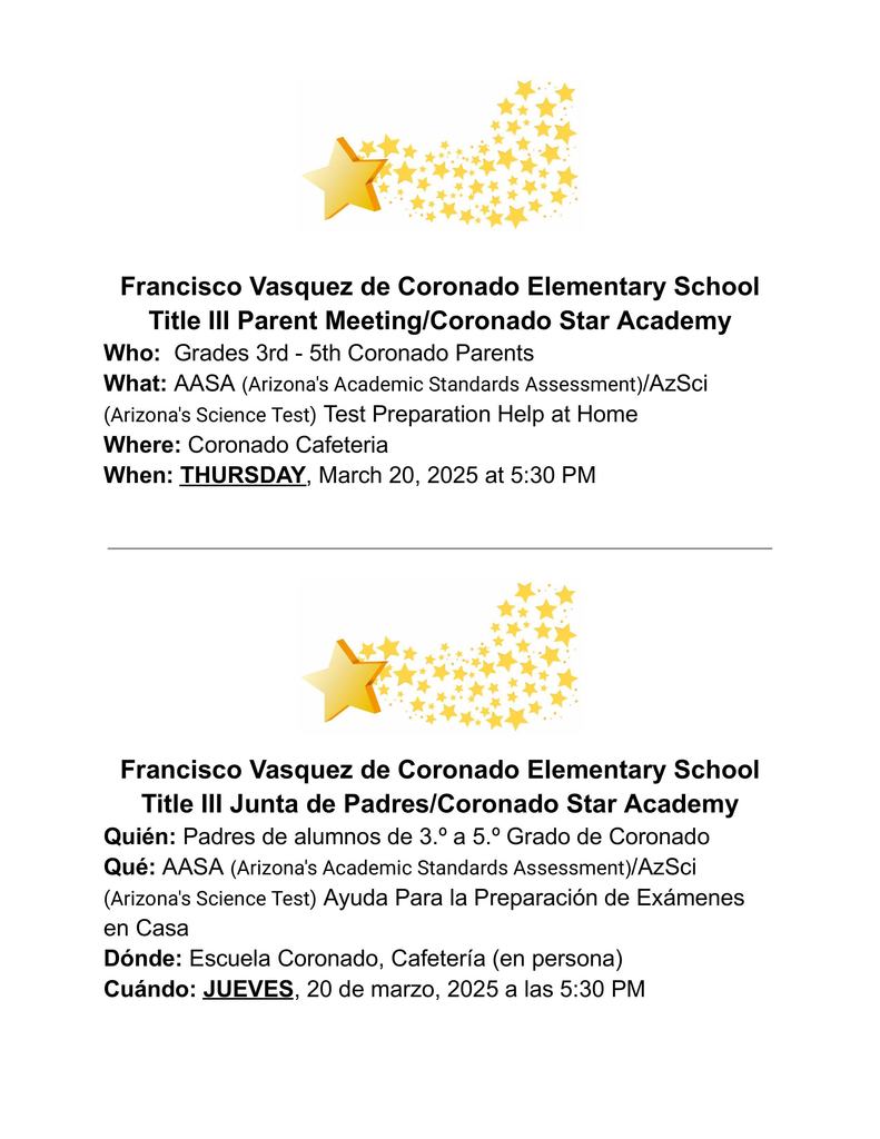 Star Academy Meeting