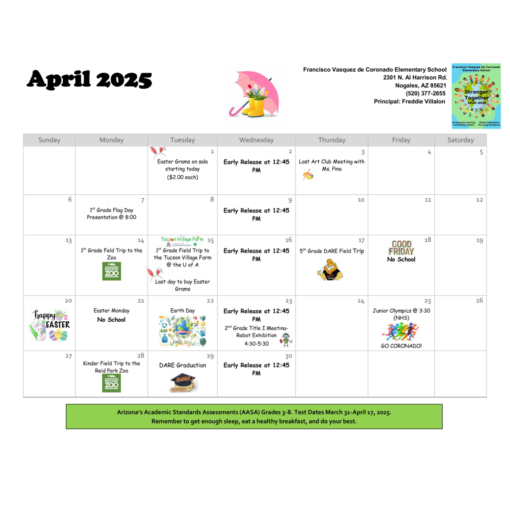 April Calendar