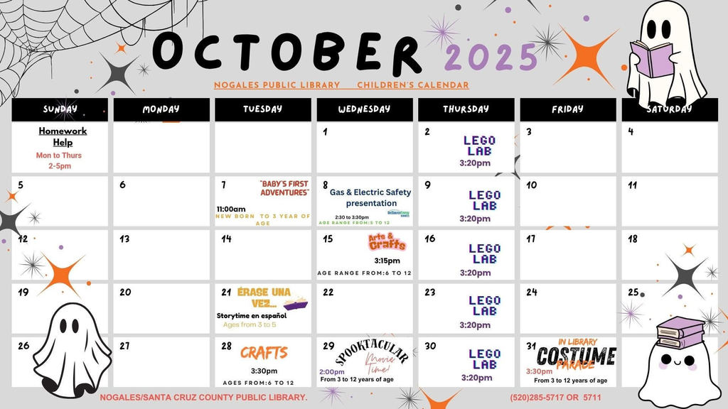 october library calendar