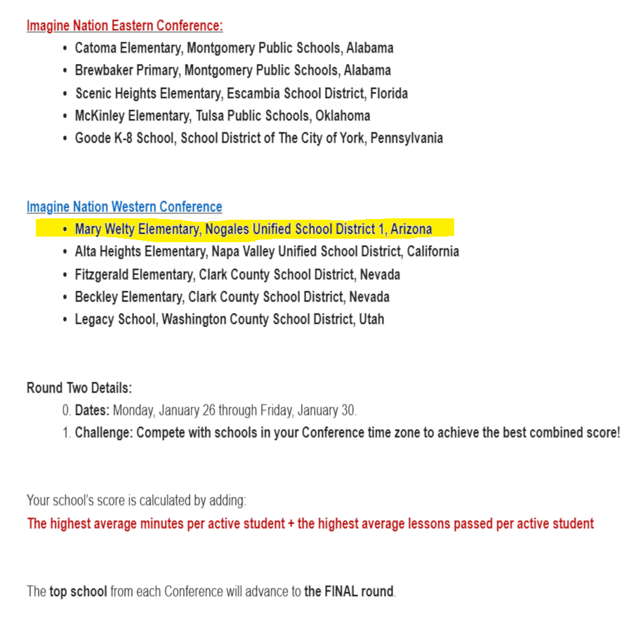 Imagine Literacy Bowl Rounds