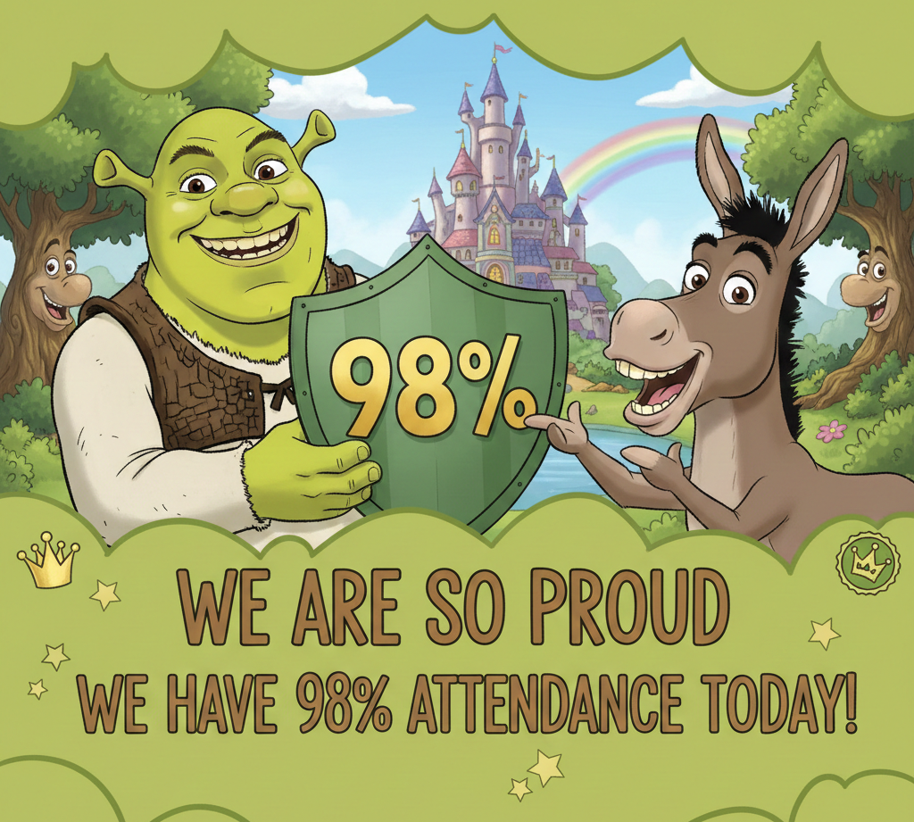 98% attendance flyer