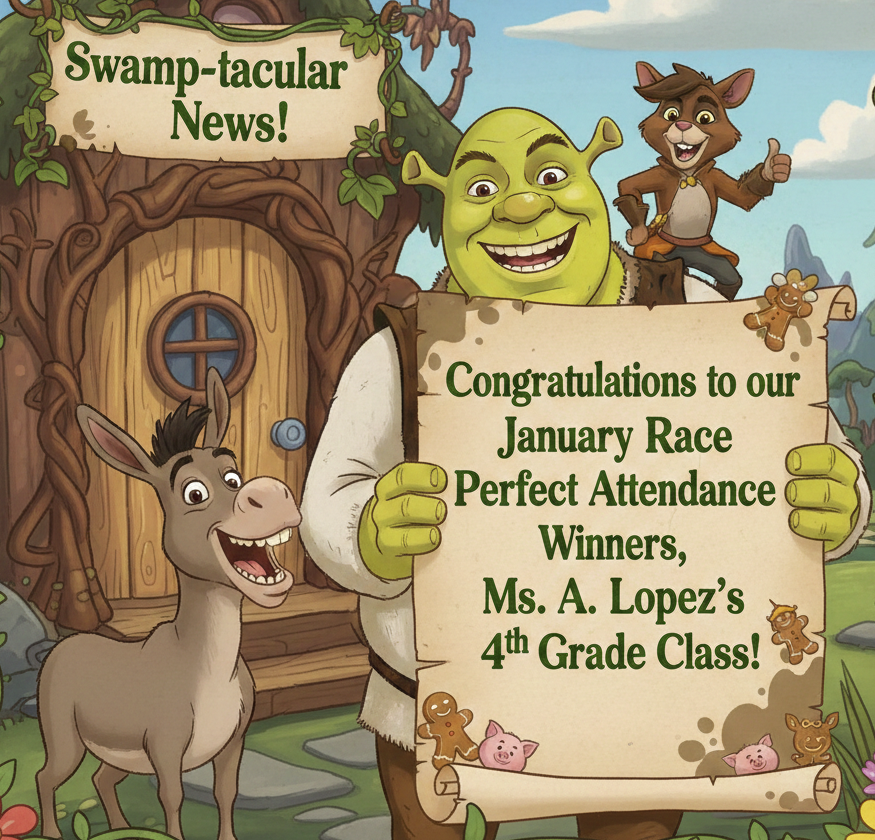 January race towards perfect attendance winners