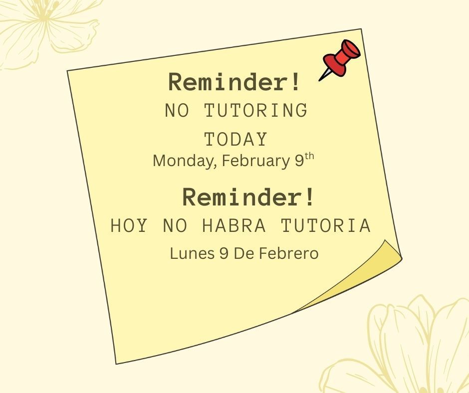 NO Tutoring