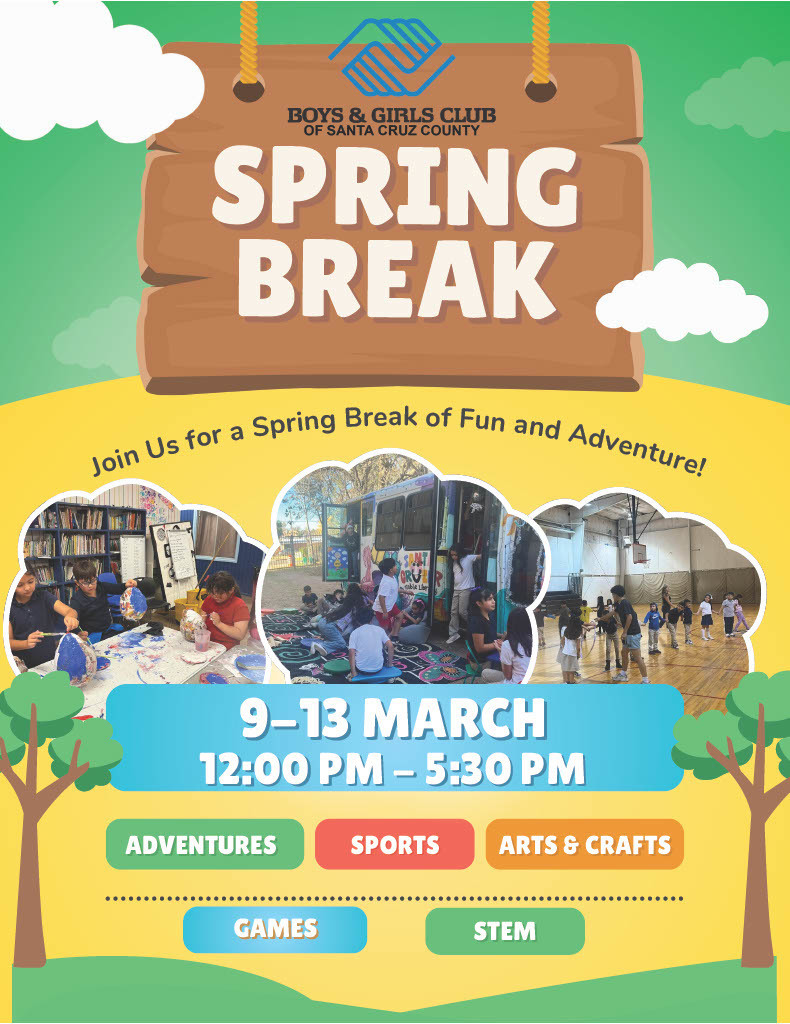 spring break boys and girls club flyer