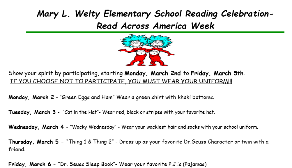 Read Across America Spirit Week
