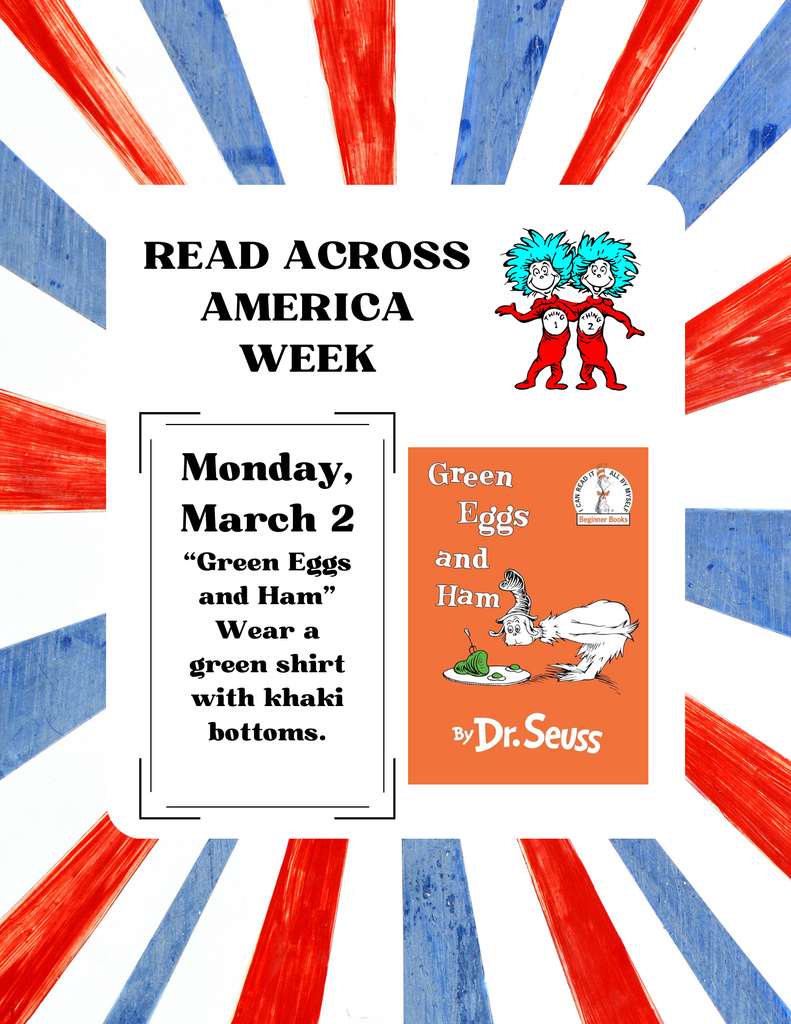 Monday, March 2 - Green Eggs and Ham