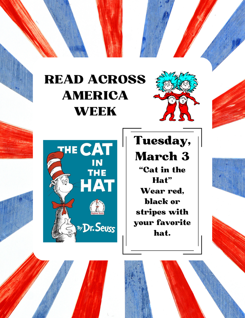 Tuesday, March 3 - Cat in the Hat