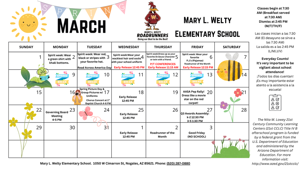 March calendar