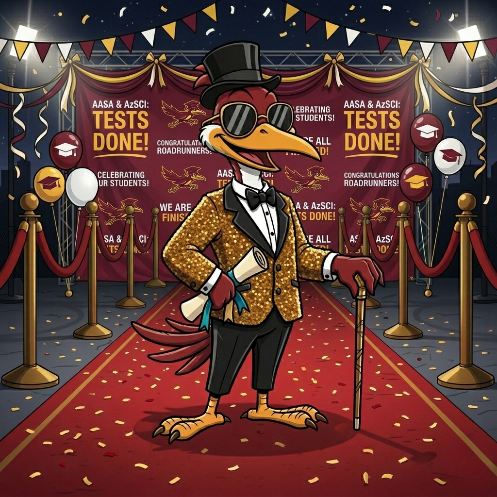 completed testing celebration