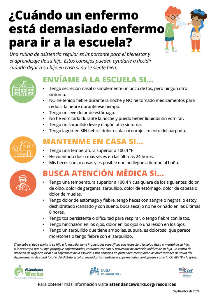 Attendance flyer Spanish