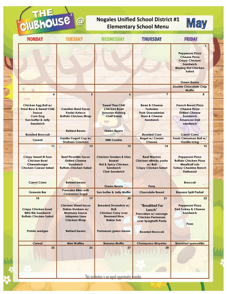 May 2026 Menu