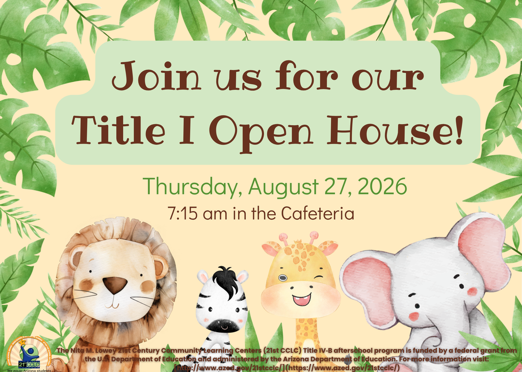 title I Open House English