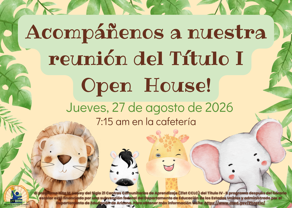 title I Open House Spanish