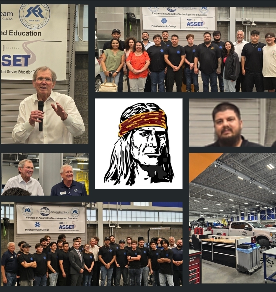 Pima Ford Asset Program- Seven Nogales Apaches, supported by a team of dedicated mentors, have secured a prestigious opportunity to enroll in the Ford Motor Company and Ford Asset Pima Community College Program! Together, they have embarked on an exciting two-year training journey to achieve Associate's Degrees and Master Certification as skilled Automotive Technicians. Let's give a big round of applause to our amazing Apaches: Xavier Corella, Diego Sanchez Solis, Oscar Hernandez, Santiago Aguilar, Cristian Gomez, Valentin Zuniga, Luis Lopez, and Nicole Cordero Martinez - here's to accelerating towards success! Among the 21 students from Southern Arizona, our Apaches from NHS stand out, equipped with the expertise to excel in this new endeavor. Special thanks to Mr. Giovanni Lopez, NHS's Automechanics Teacher, for preparing a significant portion of this year's participants to compete for these esteemed positions. Our students and their family members, with Superintendent Angel Canto, Ms. Renee Travers, NHS Principal; Ms. Irma "Mily" Fontes, CTE Director; Jim Click and Dealership Managers, Pima College Executives, and Department Managers gathered last night as they embarked on this new journey. Best of luck Apaches, and know we are very proud of all of you!!