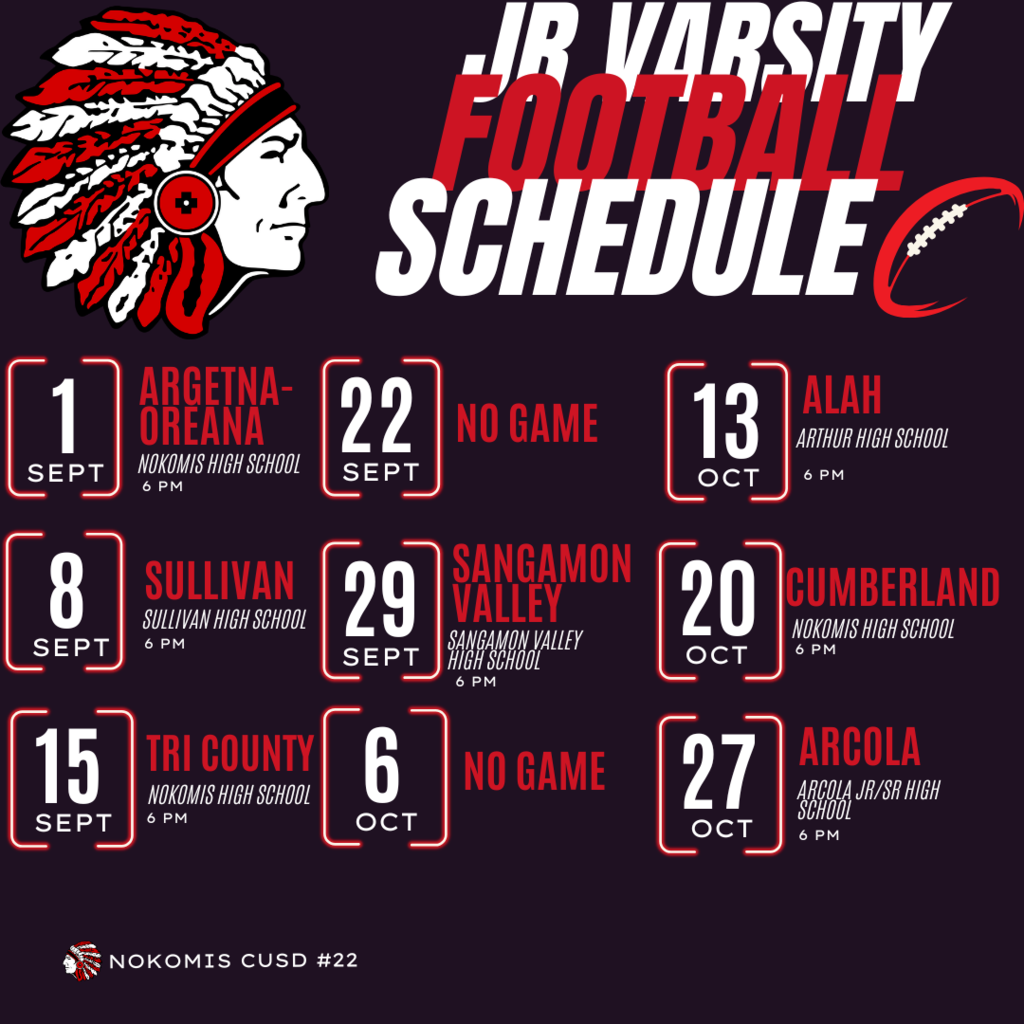 2025 JV Football Schedule 