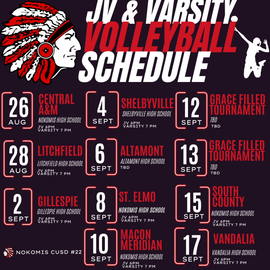HS Volleyball 2025 Schedule 