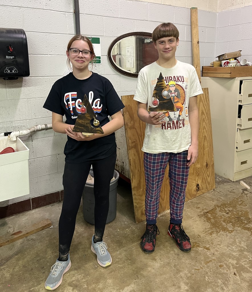 Ag students made Christmas trees.