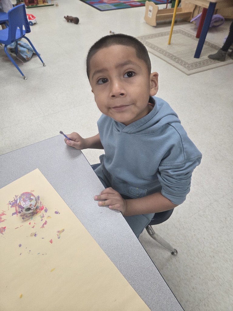 3 Year Old class Easter egg making.