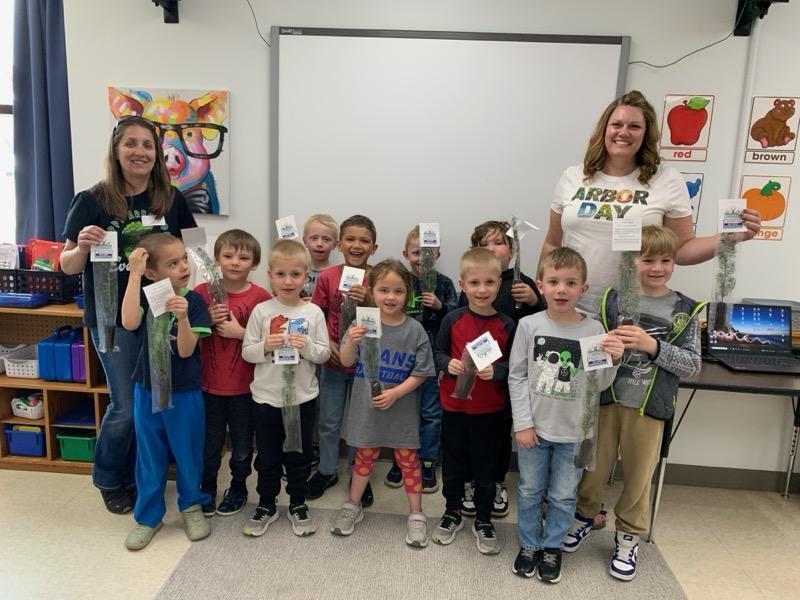 Kindergarten Arbor Day with Norman County SWCD