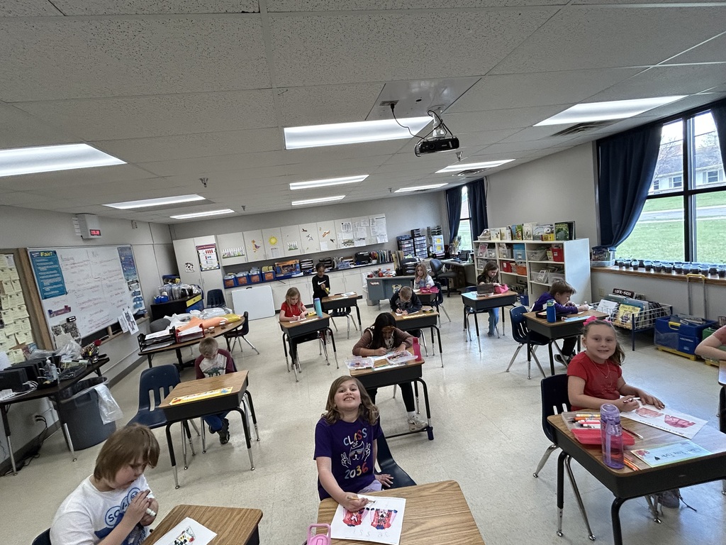 Katelyn D. doing an Ag in the Classroom- FFA presentation in Second Grade