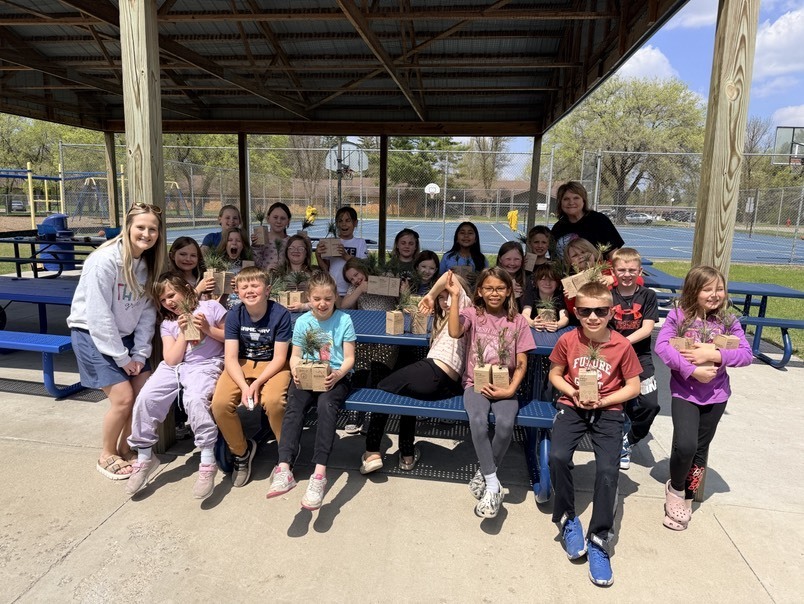 2nd and 3rd graders participated in the Ticcit tree presentation and planting with Tina Lecy.