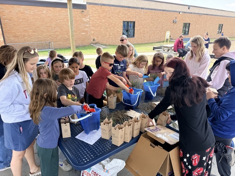 2nd and 3rd graders participated in the Ticcit tree presentation and planting with Tina Lecy.
