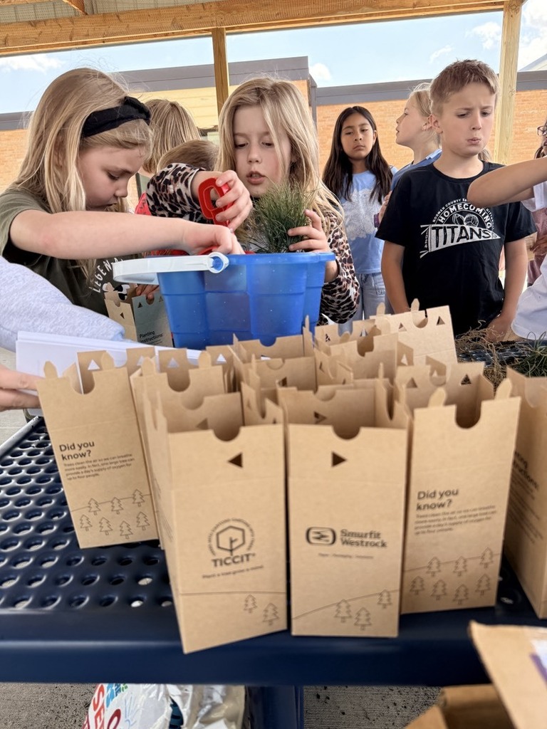 2nd and 3rd graders participated in the Ticcit tree presentation and planting with Tina Lecy.