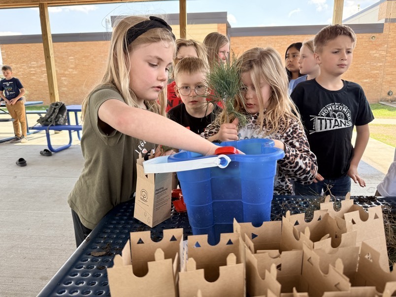 2nd and 3rd graders participated in the Ticcit tree presentation and planting with Tina Lecy.