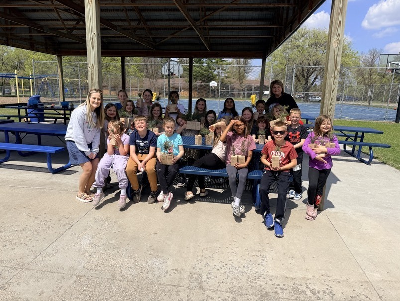 2nd and 3rd graders participated in the Ticcit tree presentation and planting with Tina Lecy.