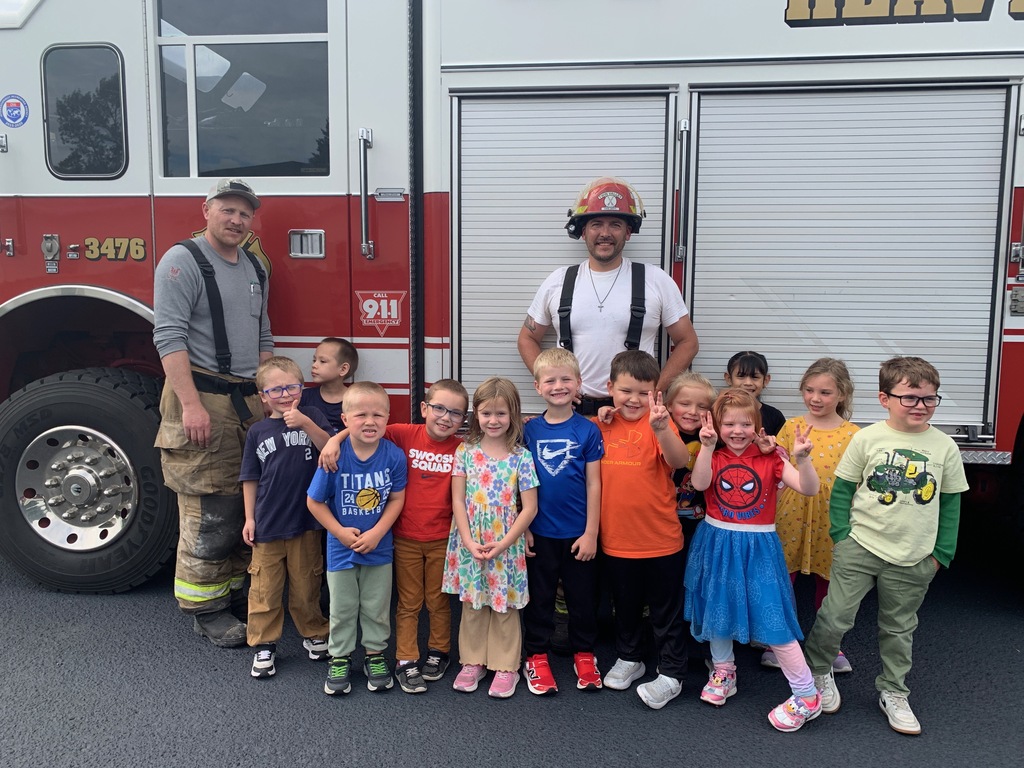 Twin Valley Fire Department visited Kindergarteners