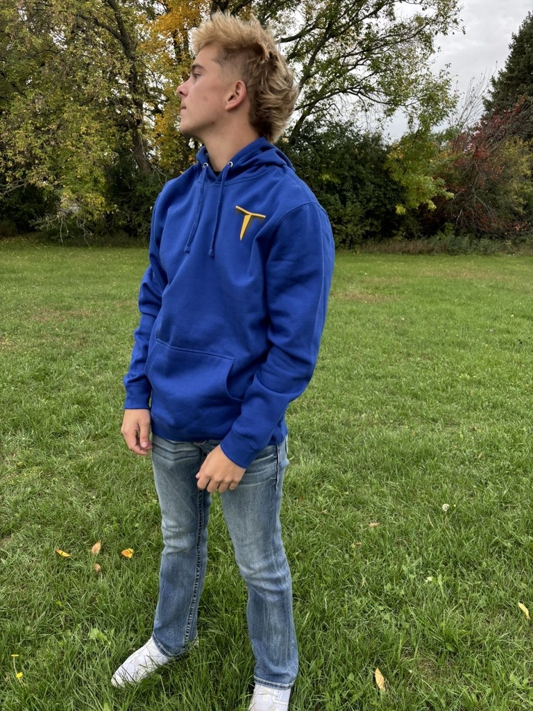 New Titans Store Clothing Blue Hoodie with logo