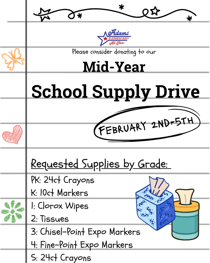 School Supply Drive Flyer